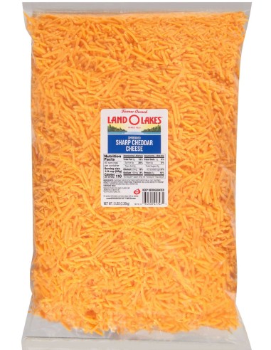 CHEDDAR CHEESE YELLOW MILD SHREDDED 5LBS