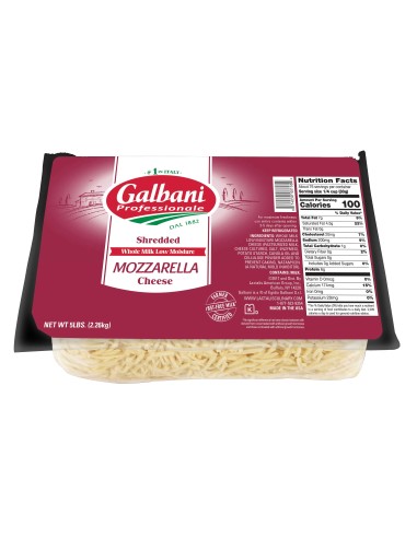 CHEESE MOZZARELLA SHREDDED 5LBS GALBANI